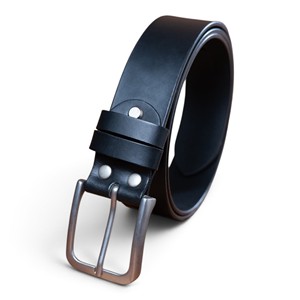 Cinturón de Cuero Genuino de Vaca Marrón para Hombre, Hebilla de Aleación de Acero, Ajustable, Estilo Occidental, Correa Sólida para Vestir - Product Image 2