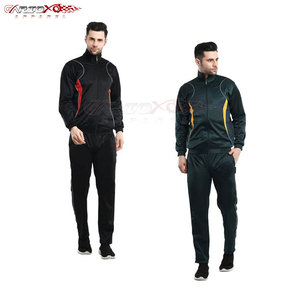 Chándal de poliéster con capucha para hombre, con cremallera completa y pantalones estilo jogger, transpirable, ligero, duradero, para entrenamiento y uso diario. - Product Image 1
