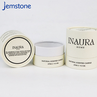 Contenant en Carton Personnalisé Fait Main Cire de Soja Marque Privée Bougie Parfumée Naturelle de Luxe Bocal en Verre Boîte Emballage Tube en Papier