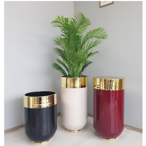 Maceta de Metal pulido brillante Negro de mejor estilo decorativo para interiores, maceta hecha a mano, maceta de alta calidad para plantas - Product Image 6