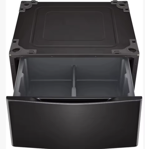 Nuovo Set di Lavatrice a Carica Frontale e Asciugatrice Elettrica Side-by-Side di Qualità con Cassettiera Portaoggetti in Acciaio Nero - Product Image 1