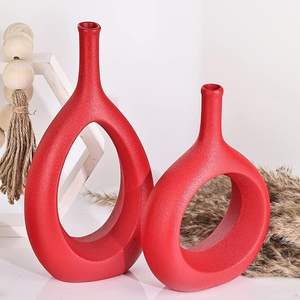 Vases de mariage en métal imploré à la main indienne de haute qualité Vases à fleurs en fonte d'aluminium pour mariage - Product Image 5