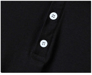 Hombres Casual Color sólido de manga corta para Polo Camisetas Logotipo personalizado Tela de lona transpirable 100% Algodón Hombres para Polo - Product Image 5