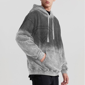 Sudaderas Personalizadas de Alta Calidad para Hombre, Logotipo Bordado Personalizado, 100% Algodón, Estilo Urbano, Lavado Ácido, Venta al por Mayor - Product Image 3