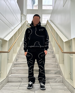 ชุดวอร์มและเสื้อมีฮู้ดแบบวินเทจชุดวอร์มขาบานปักลายตามสั่ง - Product Image 5