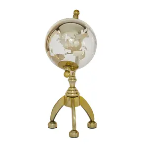 Globo de Color Dorado de la mejor calidad, forma redonda de Metal con soporte fuerte, globo de decoración del hogar de Color gris para organizador de escritorio, precio bajo - Product Image 5