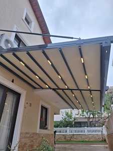 SISTEMA DE PERGOLA RETRÁCTIL Moderna Pérgola de Aleación de Aluminio con Toldo para Exteriores, Gazebo, Techo de Sombra para Centro Comercial - Product Image 4