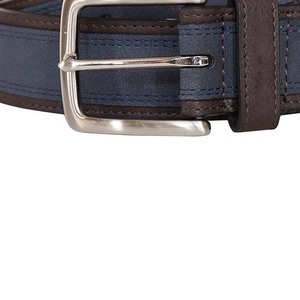 Cinturón Reversible de Cuero Vacuno con Hebilla Plateada, Color Sólido, Estilo Casual, Diseño de Moldeo de una Sola Pieza - Product Image 4