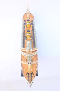 Nieuw เรืออัมสเตอร์ดัมทำจากไม้ทาสีด้วยมือเรือบรรทุกสินค้าเชิงพาณิชย์ฮวงจุ้ยจัดส่งทั่วโลกของขวัญตกแต่งบ้าน - Product Image 3