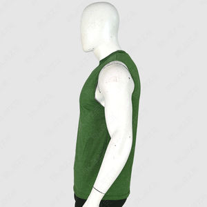 Camiseta de algodón para correr con logotipo personalizado al por mayor, camisetas atléticas musculosas, ropa deportiva sin mangas para entrenar, camiseta sin mangas para gimnasio para hombre - Product Image 5