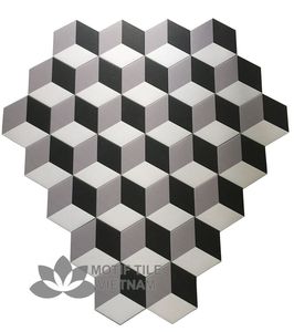 Carrelage en céramique moderne antidérapant à motif hexagonal pour villa (modèle Hex-PP204) - Product Image 1