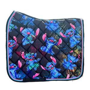 Wholesale Custom Brand <b>Model</b> 008 Glitter Cotton <b>Foam</b> Satin Horse Saddle Pads Plastic Tree Nickel-Plated Hardware for Horse - Product Image 3
