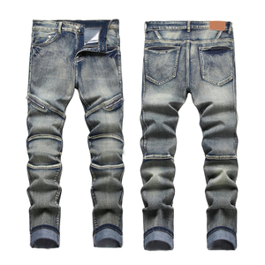 2024 New Arrival Highest Quality Men's Breathable Straight Jean Pants Best Design Washed Denim for Summer - Product Image 3