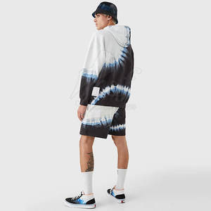 Conjunto de salón para hombre de dos piezas con Sudadera con capucha y pantalones cortos de ajuste informal Conjunto de Sudadera ligera y pantalones cortos - Product Image 6