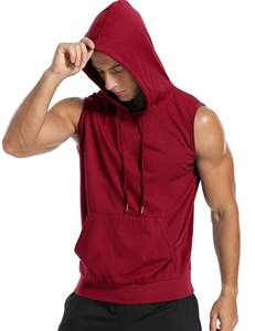 Sweat-shirt de sport sans manches pour homme, ajusté, pour la musculation, l'entraînement, le fitness, le streetwear, style vêtements de sport - Product Image 4