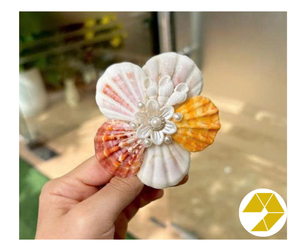 Handcrafted Seashell Hair <b>Clips</b> for Summer Style - Ocean Clam & Star Designs with Claw Details Ideal for Babies Bulk Savings Now - Product Image 5