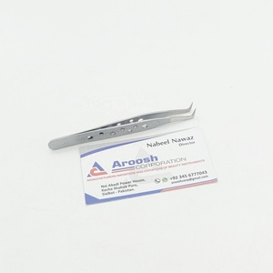 Pince à épiler à 90 degrés à paillettes argentées de haute qualité pince à épiler à extension de cils en acier inoxydable saine et durable avec pointe pointue - Product Image 4