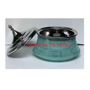 ramadan Unique Design Steel And Brass Chafing Dish Premium Quality Round Shape Serving Dish For Wedding Party <b>Used</b> - Product Image 4