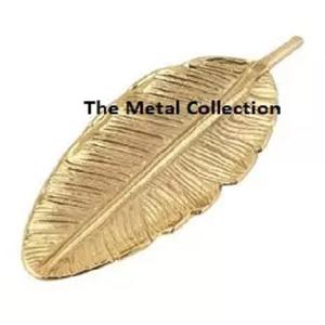 Plats de service en forme de feuille pour ustensiles de cuisine, vaisselle en forme de feuille en émail finition métal Aluminium plat de service plaqué - Product Image 2