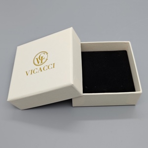 Boîte à bijoux en cuir faite à la main haut de gamme Vicacci avec couvercle supérieur en or de luxe Solution de stockage de haute joaillerie avec logo personnalisé - Product Image 4
