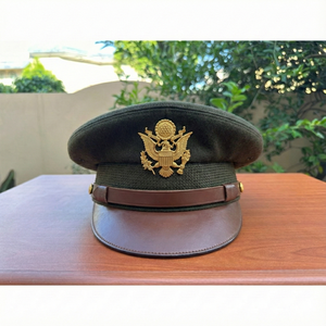 Chapeau d'officier général américain, badges personnalisés, chapeau d'uniforme de cérémonie, casquette à visière - Product Image 5