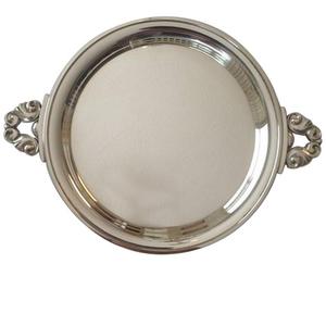 Hôtel Restaurants Traiteur Alimentaire Salade et Fruits Argent Plaqué Finition Forme De Feuille Plateau En Métal Pour La Fête De Mariage Table - Product Image 5