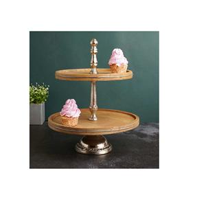 Hot Sale Wholesale Customized Wood Rotating <b>Cupcake</b> Cake <b>Stand</b> Holder Rustic Cake <b>Stand</b> for Wedding Cakes - Product Image 2