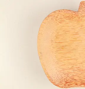 Collection of coconut wood products design Apple shape serving plate convenient for meals or party made in Vietnam