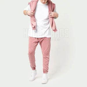 Los pantalones casuales de lavado ácido de algodón ligero más vendidos, logotipo personalizado, cintura media, patrón recto de alta calidad, uso para adultos - Product Image 4