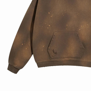 Sweat à capuche en coton épais surdimensionné de qualité supérieure pour hommes Pull Streetwear vierge lavé à l'acide pour l'impression de logo personnalisé - Product Image 5