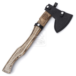 Hache Viking Tomahawk DD-VikingAxe-120, hache barbue forgée à la main, 4 lames coupantes, longueur totale 20 pouces, 1200g, manche en bois, camping - Product Image 5