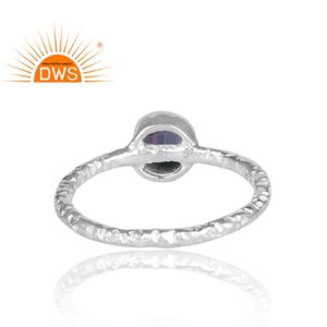 Anillo apilable de piedras preciosas de iolita Natural de plata de ley fina superventas, joyería personalizada para mujer, regalo para ella - Product Image 4