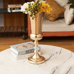 Florero de Metal, Centro de Mesa de Lujo, Decoración del Hogar, Eventos de Boda, Vestíbulo de Hotel, Sala de Estar, Exhibición Floral Decorativa, Soporte de Arte - Product Image 2