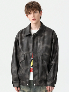 Chaqueta de Cuero de Moda, Chaqueta Clásica de Cuero Genuino para Motociclistas, Chaqueta de Invierno de Piel de Vacuno Natural para Hombre, Corte Ajustado - Product Image 6