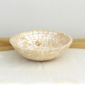 Designer minimaliste nacre décoration de table bol de service alimentaire Style japonais nouveauté à la recherche de motif bol moderne - Product Image 1