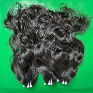 Cheveux non traités 100% humains, soyeux et ondulés, couleur naturelle, double/super double drawn, mèches de cheveux vietnamiens bruts - Product Image 2