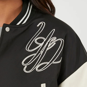 แจ็คเก็ตวาร์ซิตี้ครอปผู้หญิงคุณภาพดีขายดีที่สุด ปรับแต่งได้ เสื้อกันหนาวบุใยฝ้าย ขายดีในราคาสมเหตุสมผล - Product Image 5