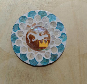 Ensemble de sous-verres en nacre Mosaïque de coquillages fabriquée à la main dans des conceptions Boho de haute qualité au Vietnam - Product Image 1