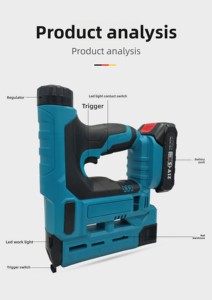 <span class=keywords><strong>Clavadora</strong></span> y grapadora eléctrica <span class=keywords><strong>recargable</strong></span> 2 en 1 Masterproof para carpintería y renovación, kit de <span class=keywords><strong>clavadora</strong></span> eléctrica - Product Image 5