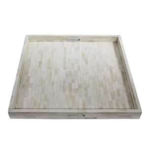 Bandeja Rectangular con incrustaciones de hueso de madera Natural hecha a mano de alta calidad de último diseño para el hogar, restaurantes, hoteles de la India - Product Image 5