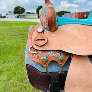 Cordes de selle de cheval de logo personnalisé de rêne équestre adulte de marque privée cordes de selle en cuir de vente chaude fabriquées au Pakistan - Product Image 4