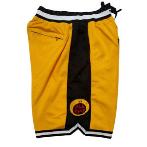 กางเกงบาสเก็ตบอลผู้ชายผ้าโพลีเอสเตอร์ 100% ระบายอากาศ แห้งเร็ว รับผลิตแบบขายส่ง OEM พร้อมสกรีนโลโก้ตามสั่ง - Product Image 2