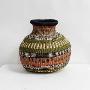 Vase en jonc de mer tissé à la main, design miniature coloré, décoration de table, prix bas, vases en gros - Product Image 5