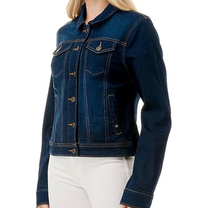 Veste en jean d'hiver pour femme de marque, couleur et taille personnalisables, respirante, en polyester tricoté, doublure en fausse laine - Product Image 4
