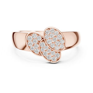 Anillo de Compromiso de Oro Rosa de 14K con Diamante Redondo Cultivado en Laboratorio para Mujer |   Diamante Cultivado Nuevo - Product Image 1