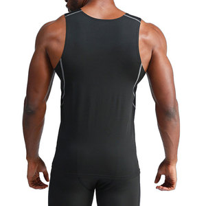 Débardeurs pour hommes en maille respirante à logo personnalisé à prix avantageux, coupe musclée, unis, sans manches, pour l'entraînement, polyester/coton pour hommes - Product Image 3