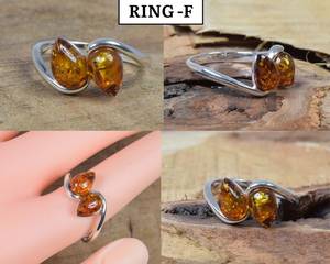 Anillo de ámbar báltico, anillo de diseñador hecho a mano con piedras preciosas naturales de Plata de Ley 925, regalo perfecto para Navidad - Product Image 2