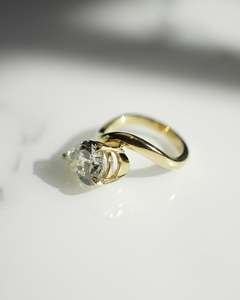 12x8mm Pear Cut White Moissanite Engagement <b>Ring</b> Unique Bypass Band <b>Solitaire</b> <b>Ring</b> 925 <b>Silver</b> 10k 14k 18k Gold Wedding Jewelry - Product Image 3