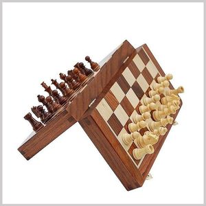FOCEUS PRÁCTICO DE LUJO AL POR MAYOR Juego de Ajedrez de madera PERSONALIZADO Juego de Ajedrez de gran tamaño Tablero plegable Tablero de piezas de ajedrez - Product Image 2