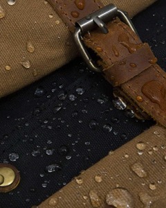 Vintage Leather <b>Canvas</b> <b>Backpack</b> Soft Eco-Friendly Multi-Pocket Outdoor Travel School Work Hiking Unisex Durable Capacity Classic - Product Image 5